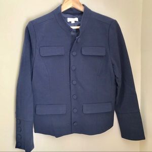 Navy LOFT Military Style Suit Jacket | 8p